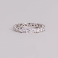 Round Lab Grown Diamond Eternity Band, Shared Prong White Gold Wedding Ring