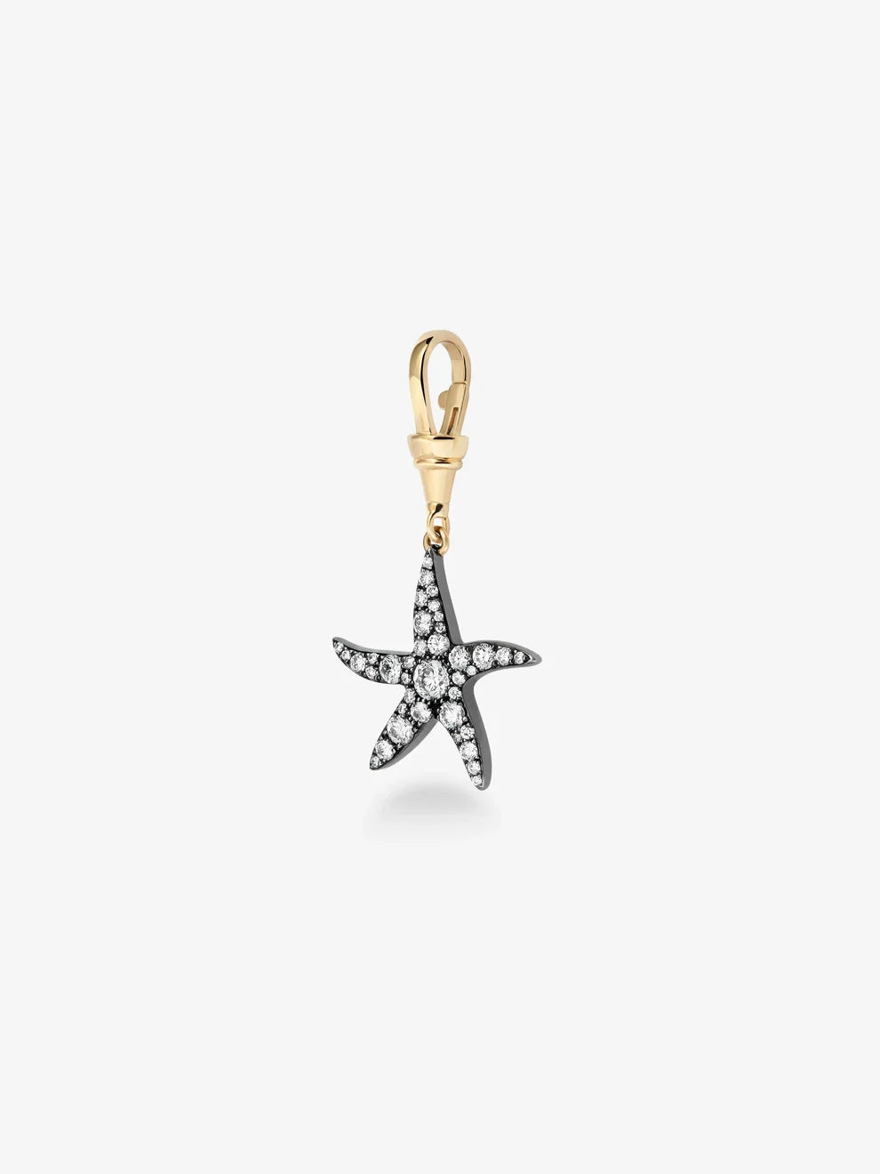 Diamond Starfish Drop Pendant, Marine Inspired Nautical Charm