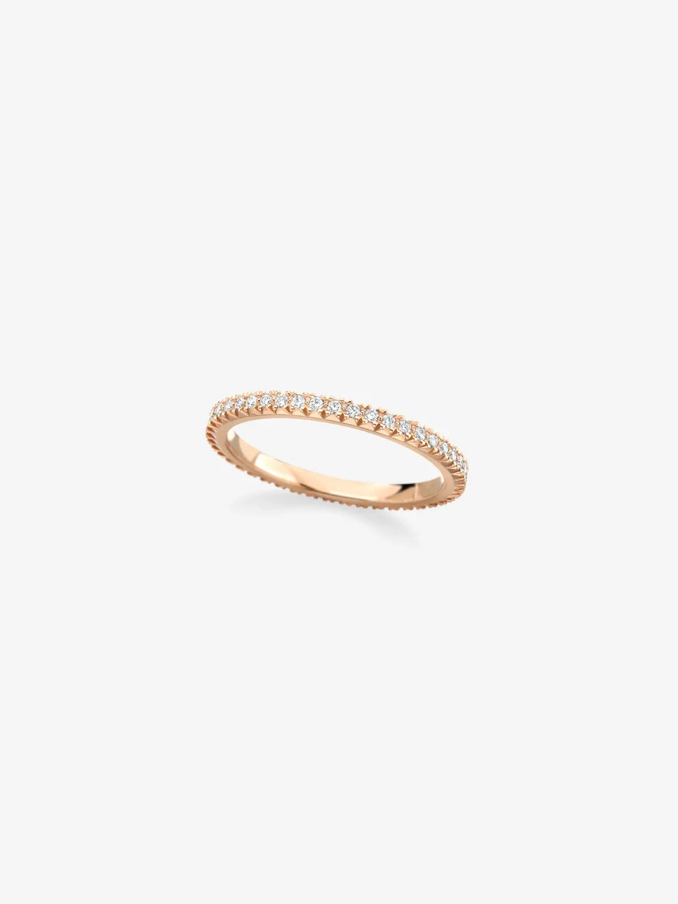 Rose Gold Round Cut Lab Grown Diamond Eternity Band