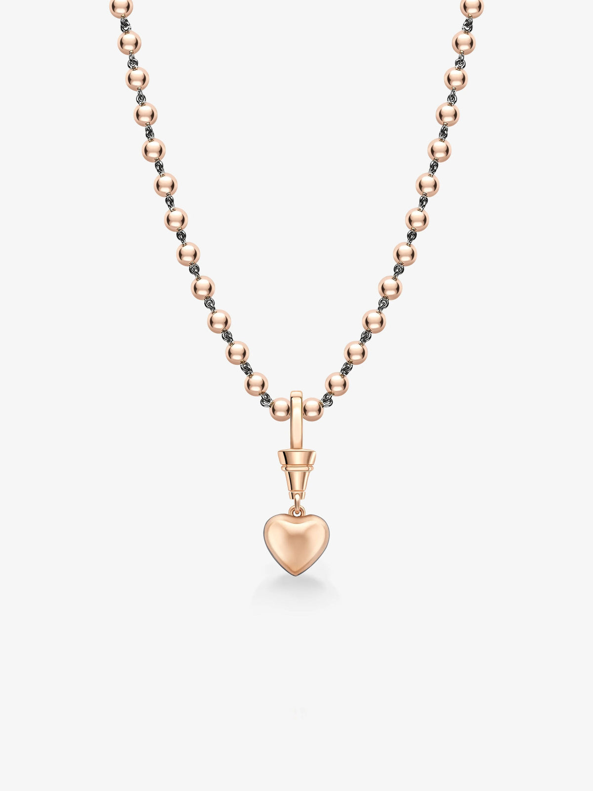 Ball n Chain 1.55ct Heart-Shaped Diamond Pendant